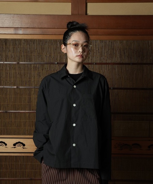 WITH OR WITHOUT シャツ Long Sleeve Silk Shirt/ロングスリーブシルク