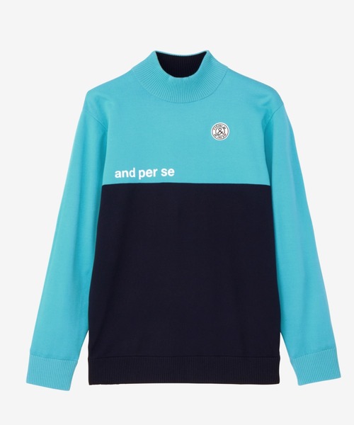 and per se（アンパスィ） セーター ニット ウインドシャッター袖防風