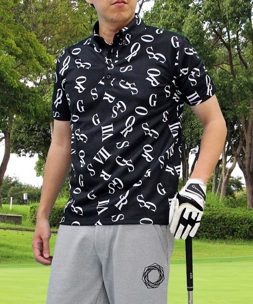 GIORNO SEVEN（ジョルノセブン） ゴルフ 総柄 ストレッチ 吸湿速乾