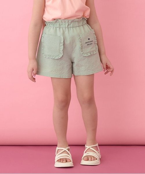 パンツ 「セットアップ可能」フリルポケット付きショートパンツ キッズ