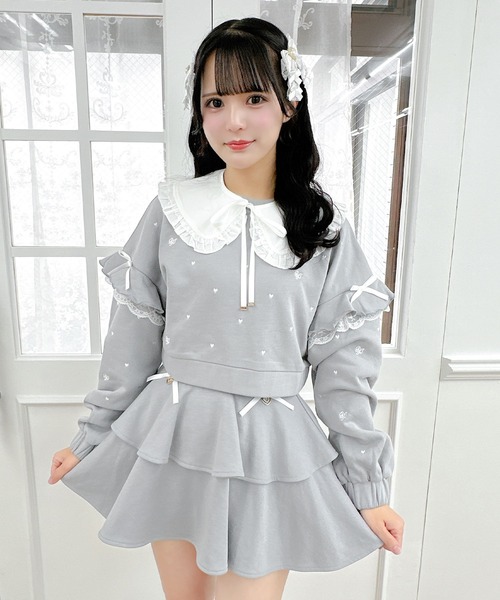 ROJITA（ロジータ） スカート 「セットアップ対応」裏毛ティアード