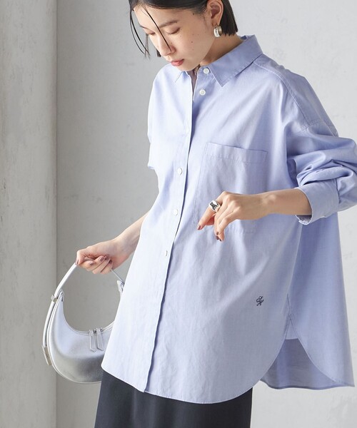 SHIPS（シップス） ブラウス シャツ 「洗濯機可能」ピン オックス 刺繍