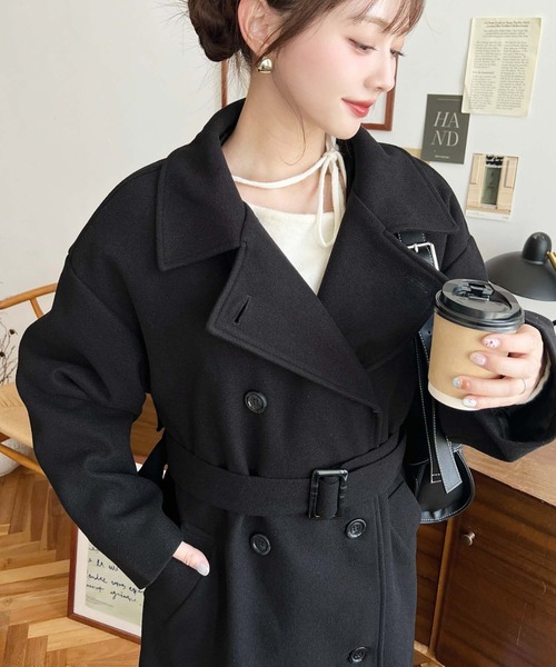 moment+ トレンチコート コート 「累計販売枚数2万枚突破！」ニット