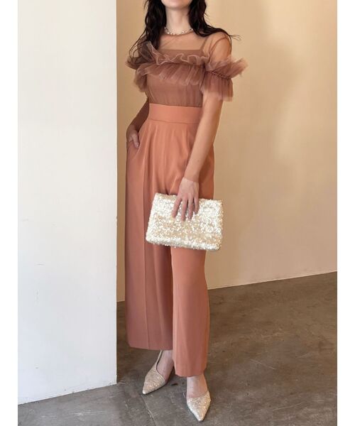 LAGUNAMOON（ラグナムーン） パンツドレス LADYフリルオフショル