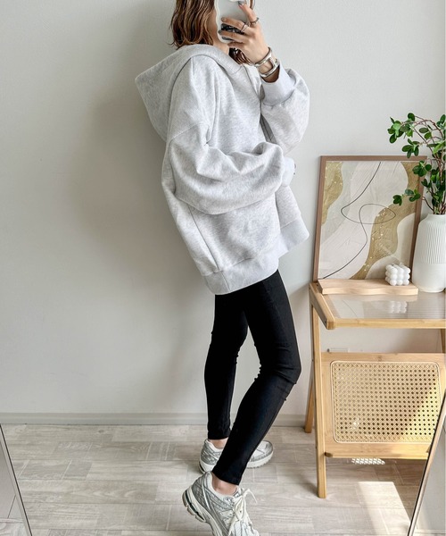 セットアップ 「インフルエンサーコラボ」ワッフルハーフジップ