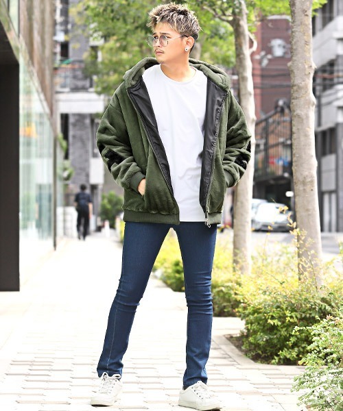 LUXSTYLE（ラグスタイル） ブルゾン アウター フェイクファーバック