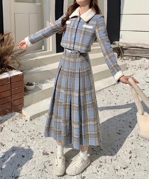 gossip!ロサンゼルス セットアップ Y2K 「セットアップ」チェック柄中