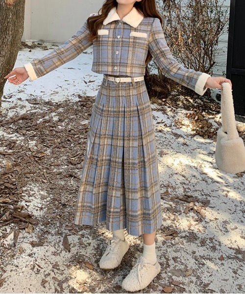 gossip!ロサンゼルス セットアップ Y2K 「セットアップ」チェック柄中