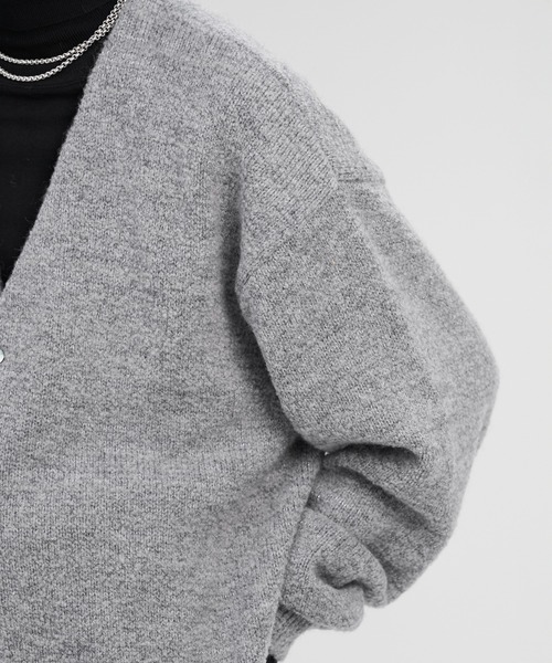 LAPIIS カーディガン KID MOHAIR GLITTER KNIT CARDIGAN メンズ