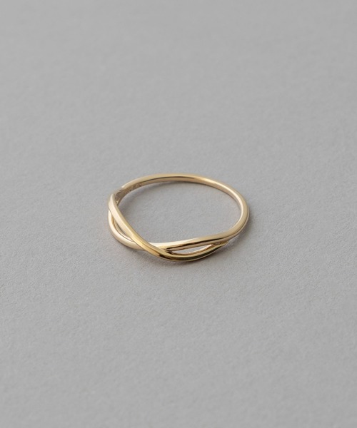 ete（エテ） 指輪 リング 「レイヤード」 K10YG クロス リング