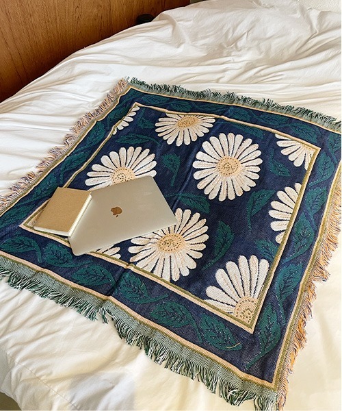 SEN TOKYO ブランケット 膝掛けやインテンリアに最適。タッセル大判