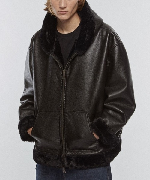 V2 ブルゾン アウター V2／8224レザームートンジャケット メンズ