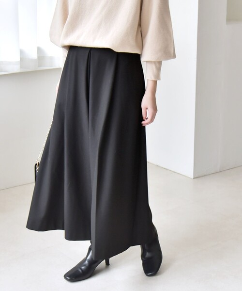 quaranciel パンツ quaranciel:「洗濯機可能」ウォーム タック ワイド