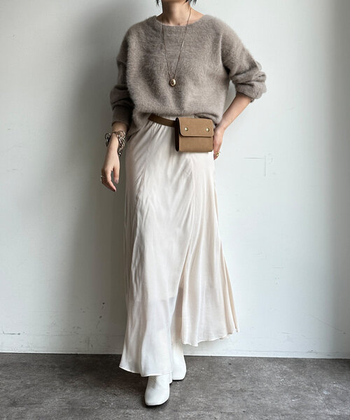 DouDou（ドゥドゥ） ニット ファーカシミヤプルオーバー レディース