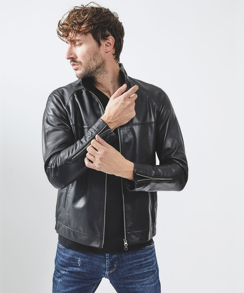 5351 POUR LES HOMMES 革ジャン ライダース フレンチアーミー レザー