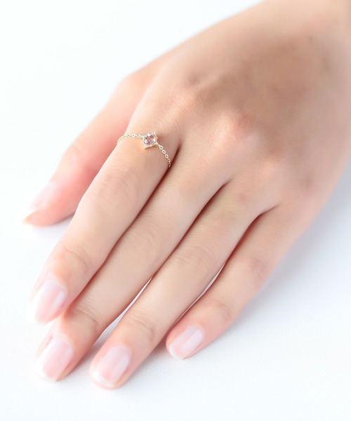 NOIR DE POUPEE（ノワールドプーペ） 指輪 リング K10 オーバル 天然石