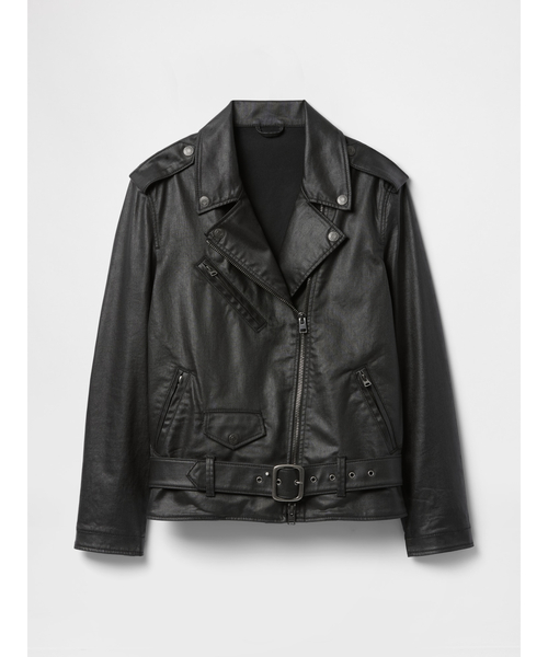 GapStudio レザージャケット ライダース コーティング デニム