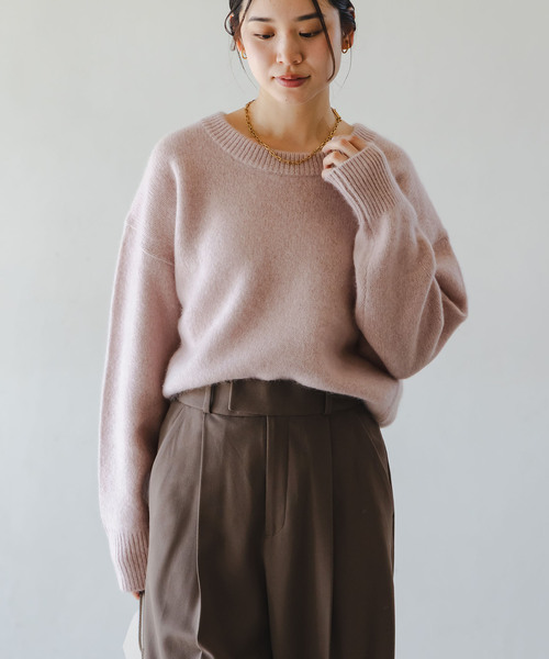 NOBLE（ノーブル） ニット セーター YAKクルーネックプルオーバー