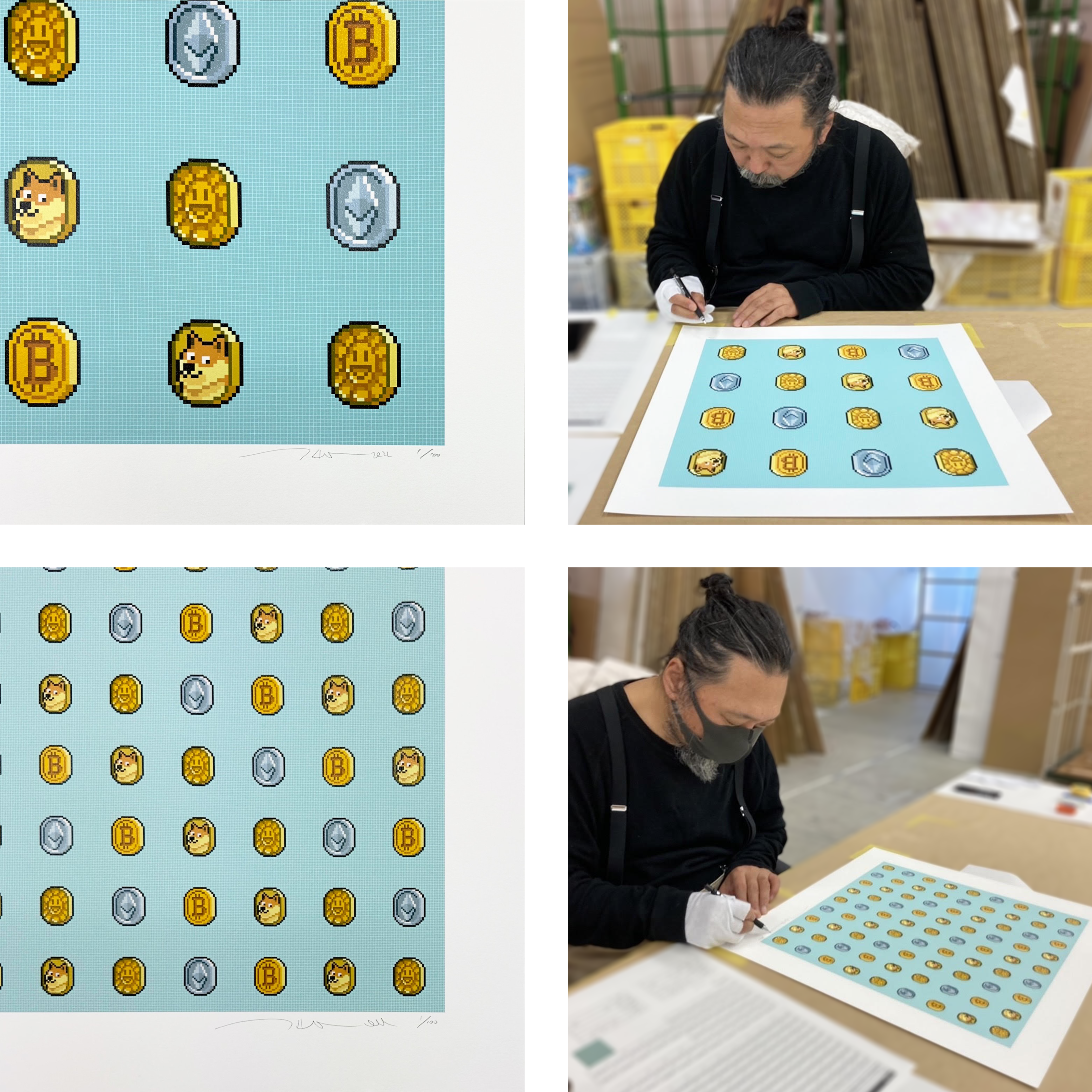 8月12日(土)22時よりWEBショップにて、村上隆エディションサイン入り