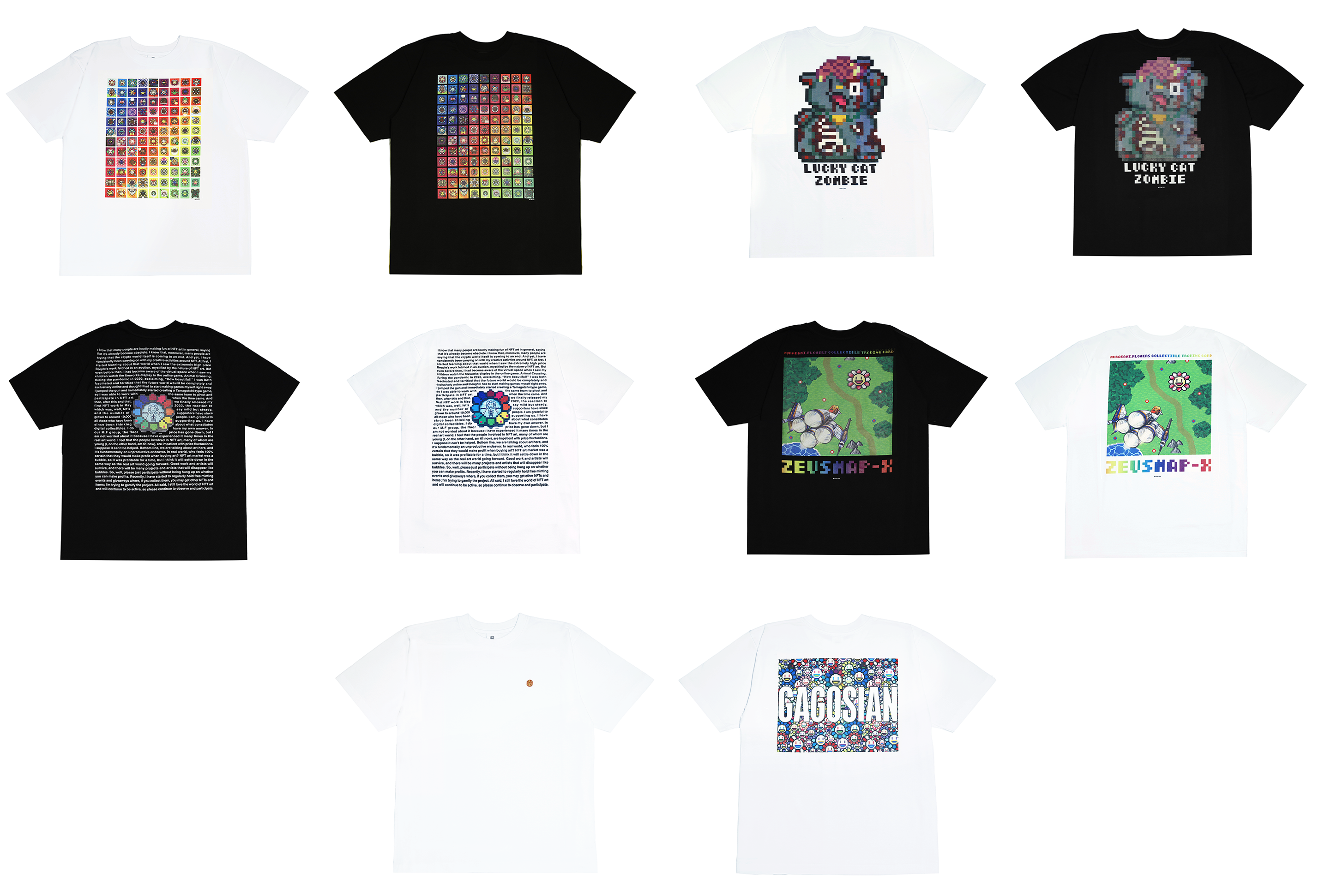 8月18日(金)20時よりWEBショップにて、 新作オリジナルTシャツ9種を