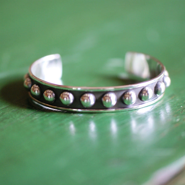 El Clásico Taxco Mexican Silver Cuff Bracelet, Chico--DAMAGED