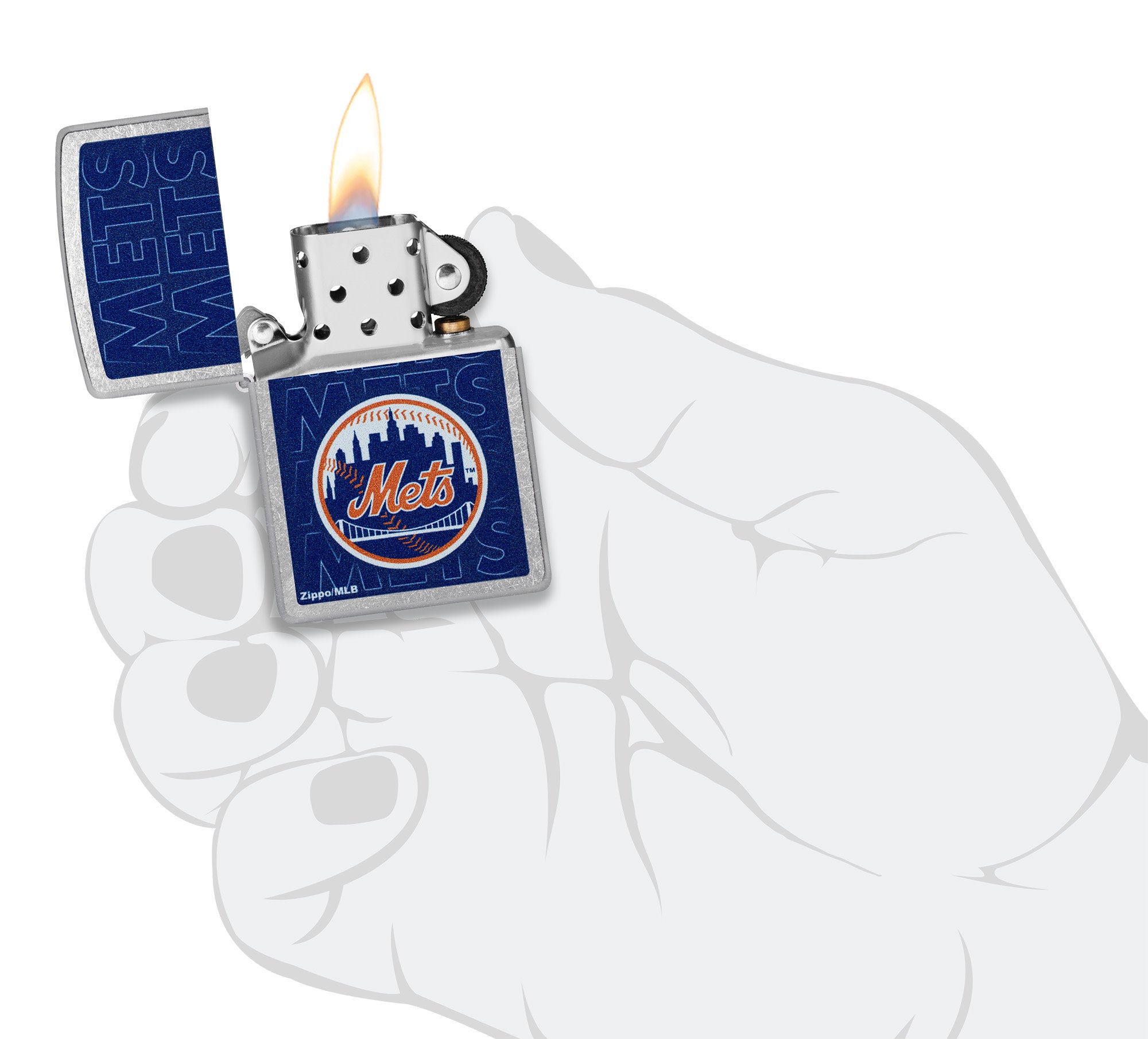 Zippo MLB® New York Mets™ Street Chrome Windproof Lighter – Zippo USA