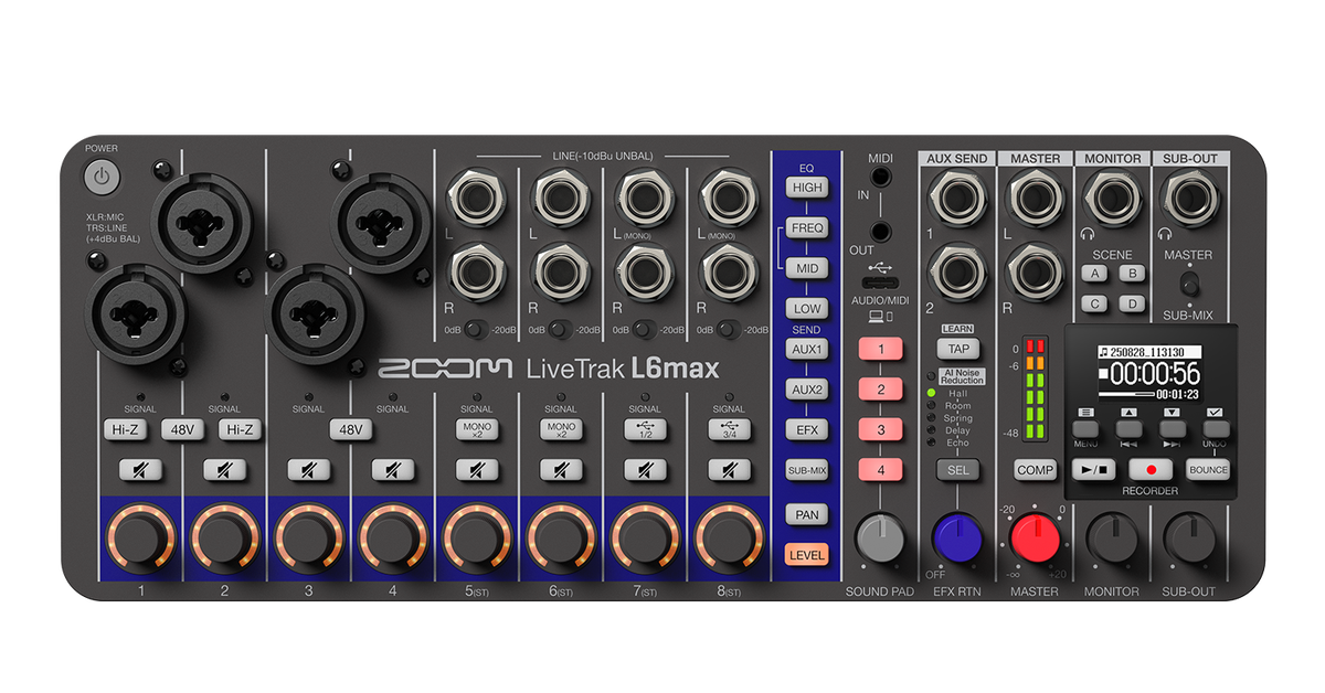 L6max Digital Mixer/Recorder | Buy Now | ZOOM