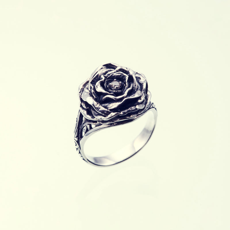 Elegant Rose Ring : L (White Diamond)｜エレガント・ローズ・リング