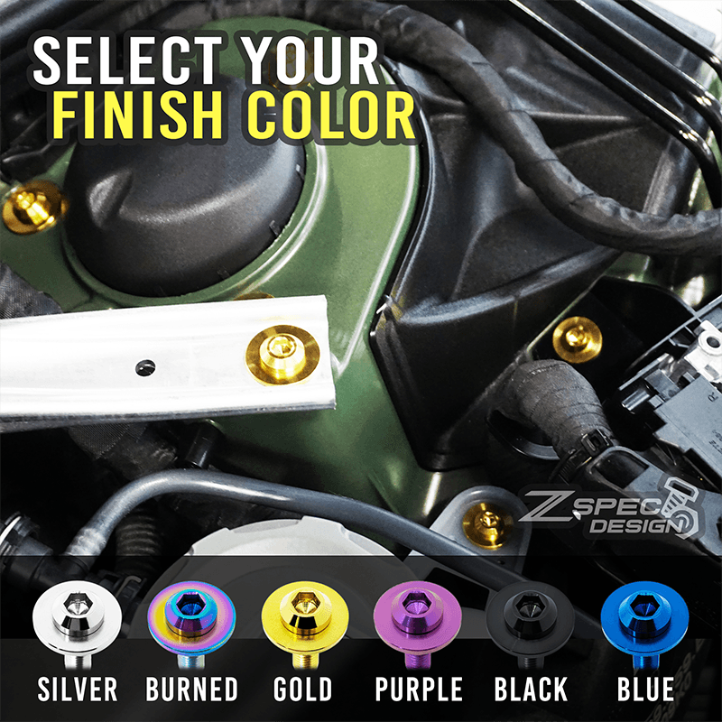 ZSPEC Fastener Kit, Door Jams Area for Nissan Z32 300zx, Titanium