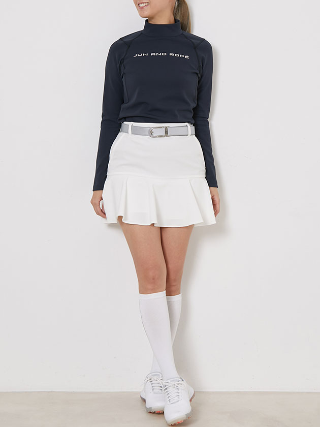 Sサイズ ジュン＆ロぺ ゴルフシャツ シルバーロゴスリットプルオーバー