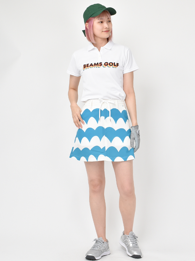 ビームスゴルフ グラデロゴポロシャツ 83-02-0032-336（ホワイト