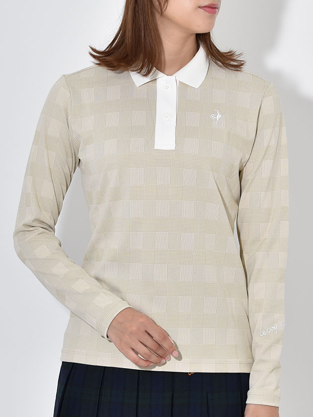 ルコックゴルフ 【ストレッチフォーサー】長袖チェックシャツ