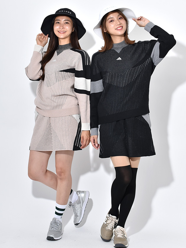 アディダスゴルフ アーカイブグラフィック モックネック 長袖セーター