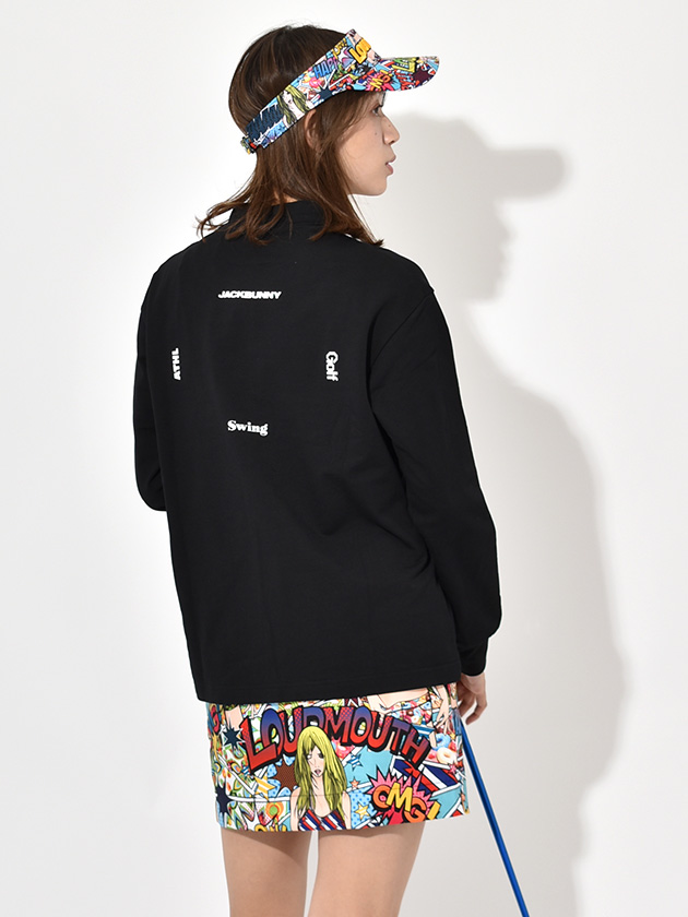 ジャックバニー コットンテリー長袖モックネックカットソー 263