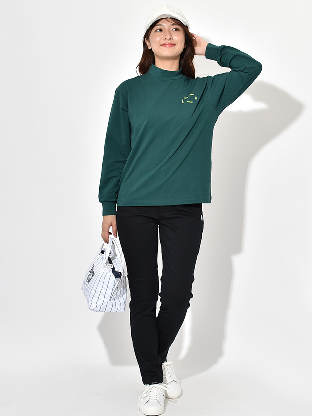 ジャックバニー コットンテリー長袖モックネックカットソー 263