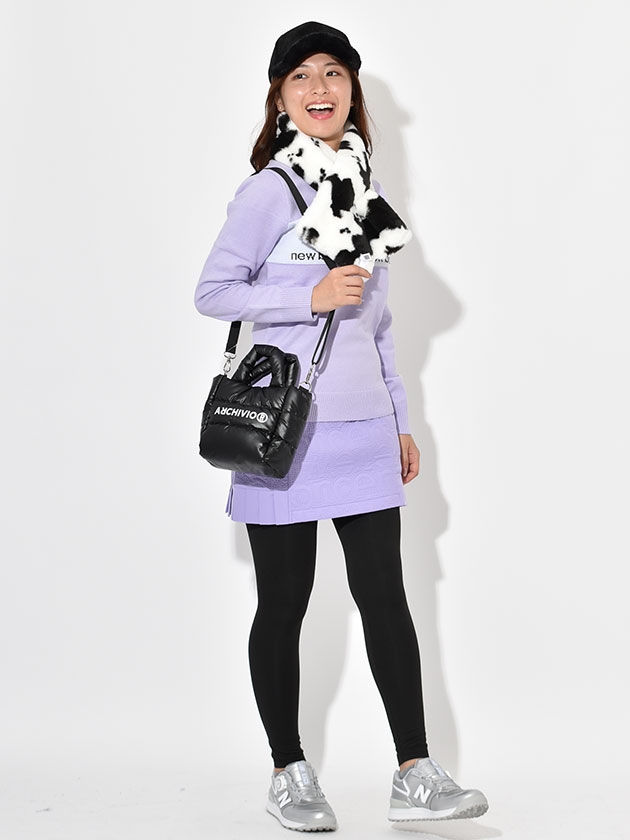 ニューバランスゴルフ 防風ロゴキルトスカート 012-4234504（ベージュ