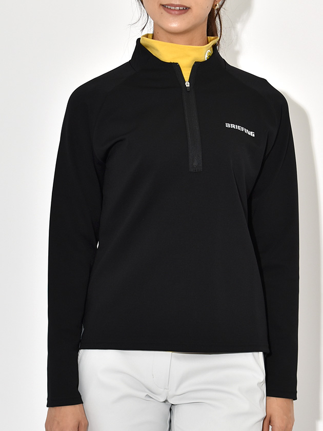 ブリーフィングゴルフ バックロゴラインハーフジップシャツ BRG243W23
