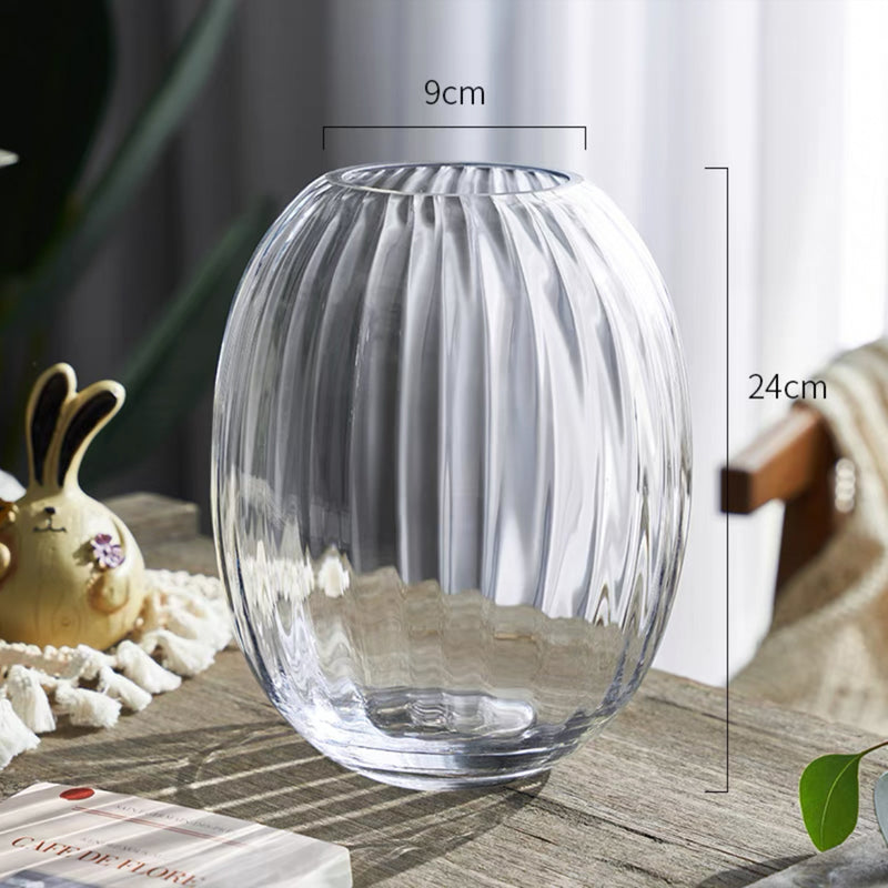 ラウンドガラスフラワーベース – acacia