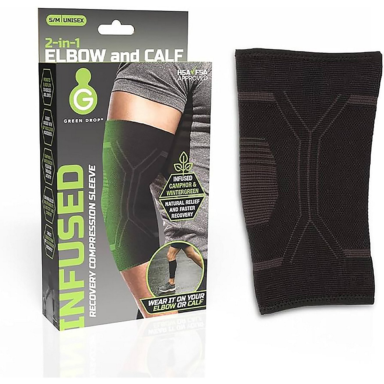 Green Drop Compression Elbow Sleeve | Academy