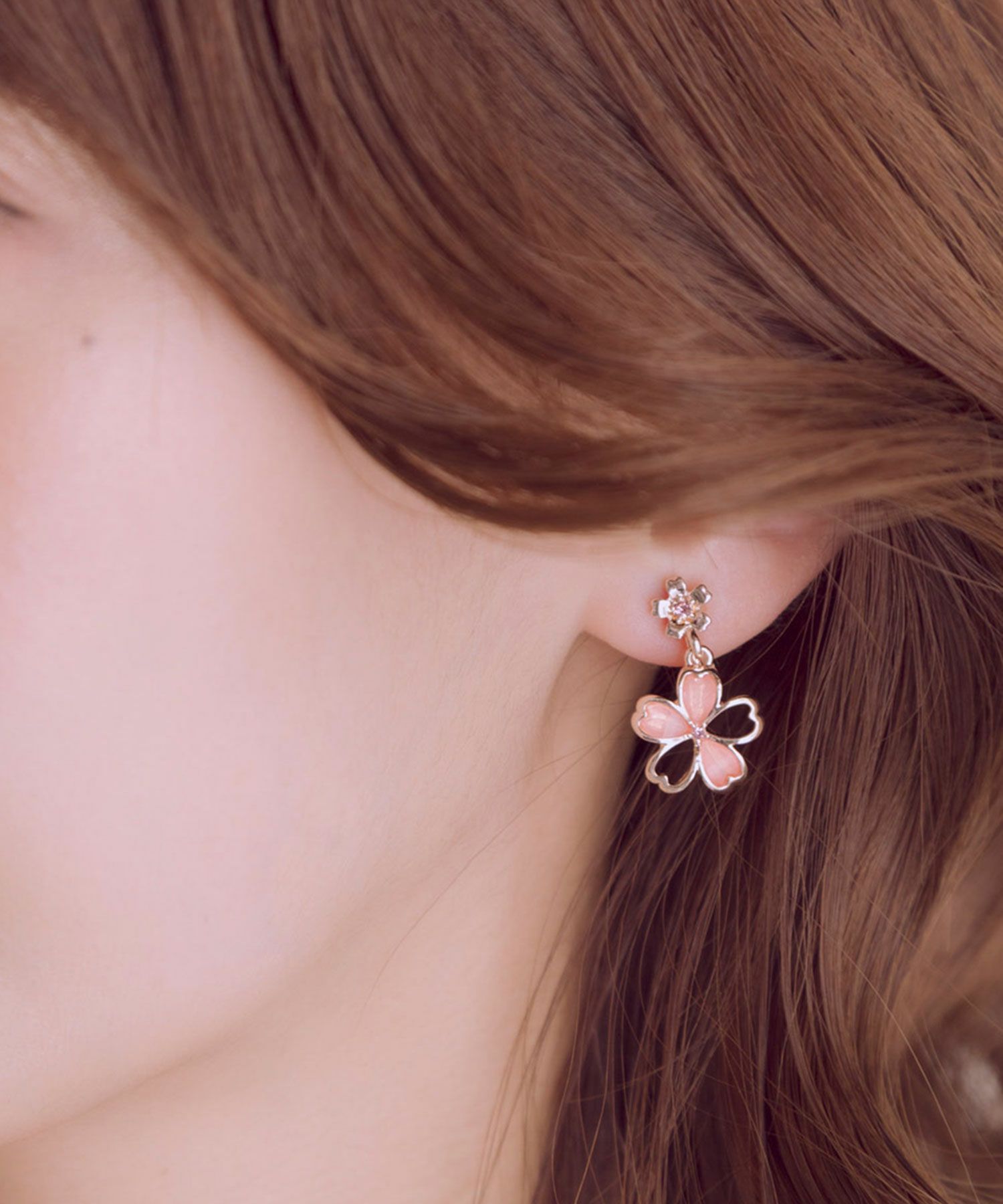 サクラドロップビジューチタンポストピアス | 【公式】MUK ONLINE SHOP