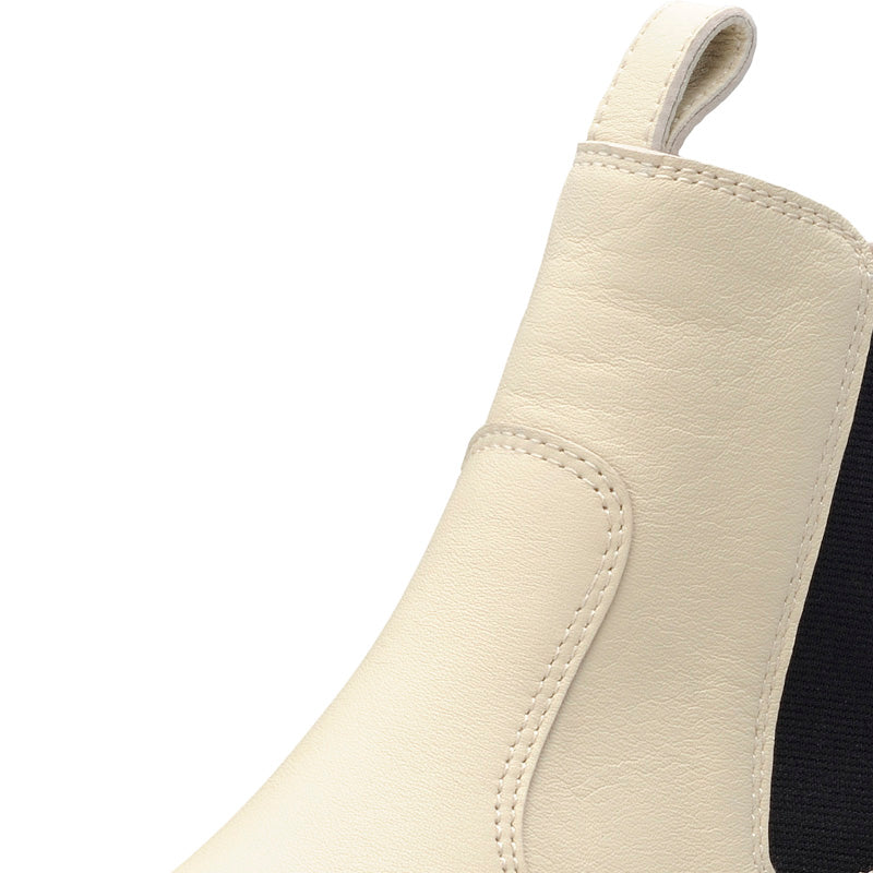 アキレス・ソルボ N 516 オフホワイト｜ミニマル レザーサイドゴアブーツ