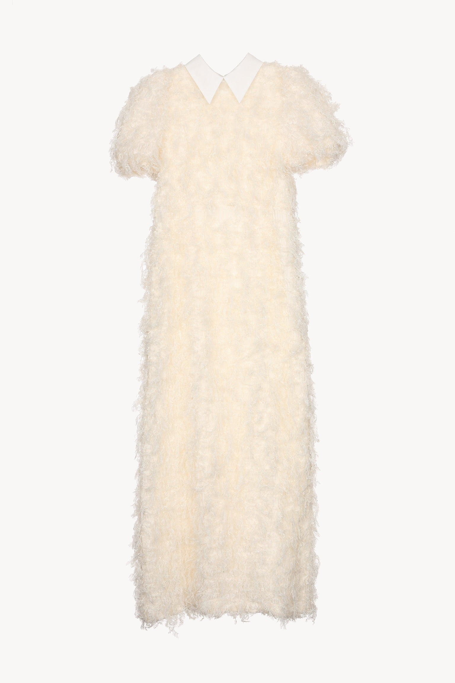 lame fringe puff dress – Acka online store