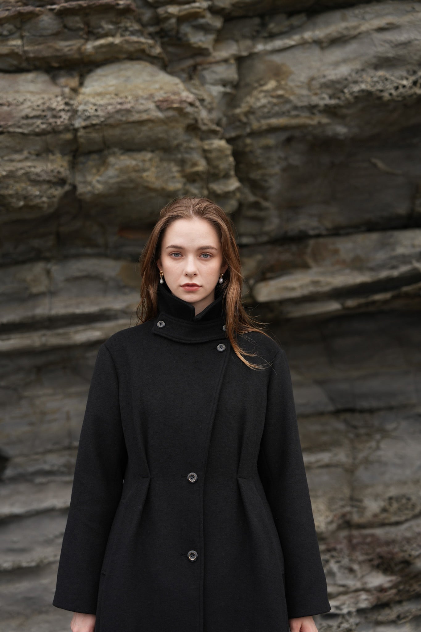 stand collar basic coat – Acka online store