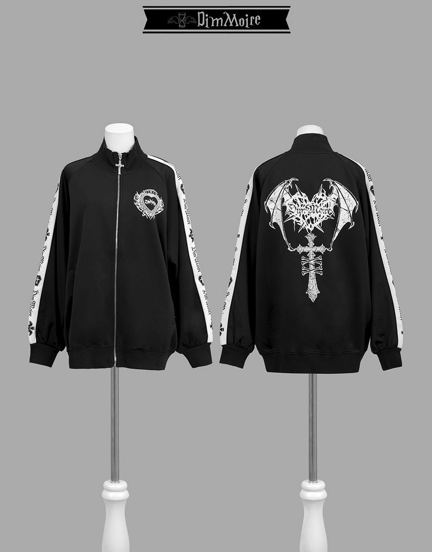 DimMoire【ディムモアール】ロゴプリントジャージトップス/Black