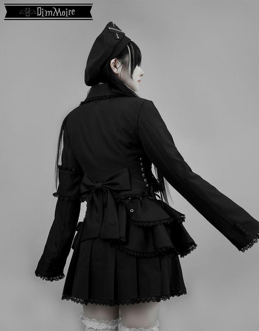 DimMoire【ディムモアール】魅了のバックリボンジャケット/Black