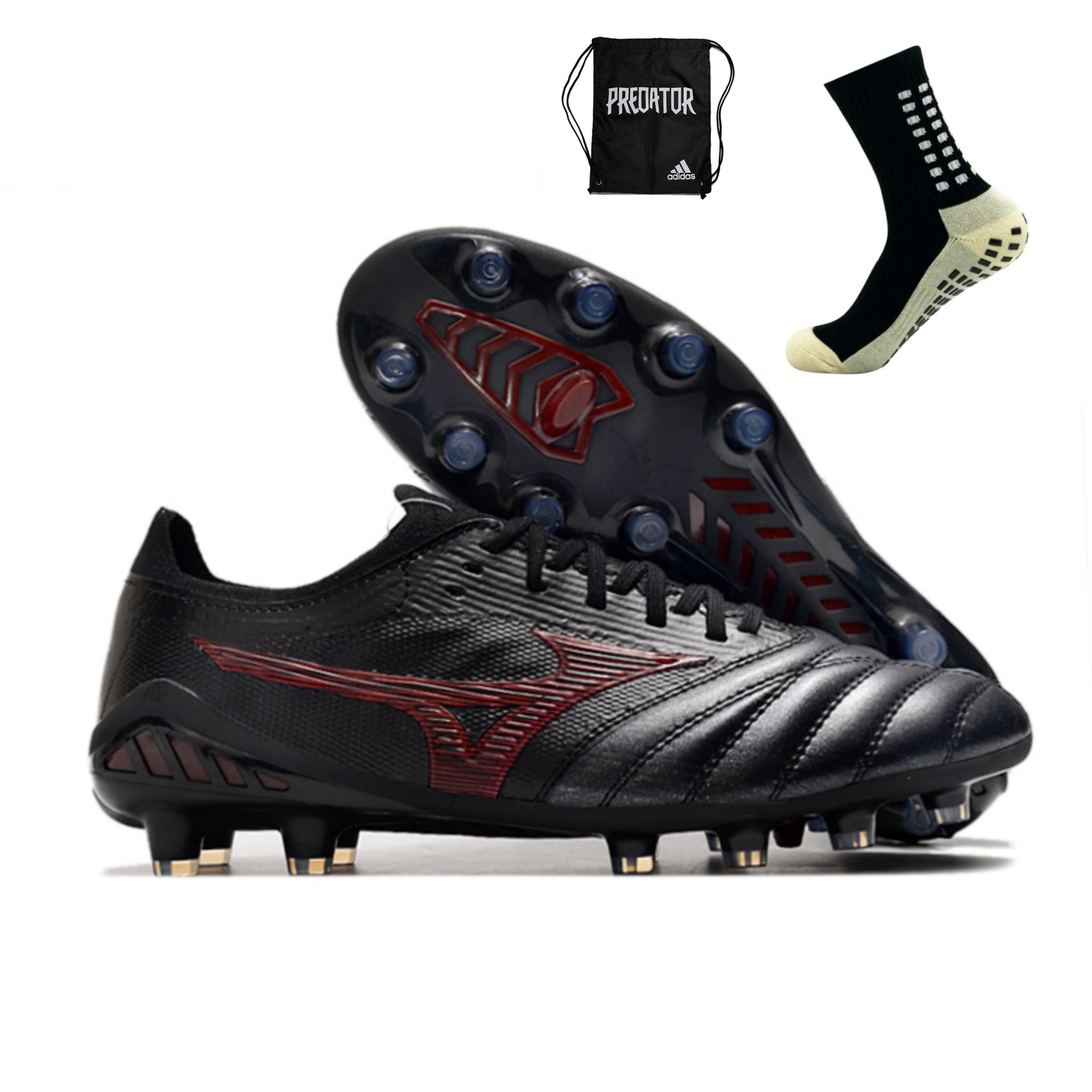 Mizuno Morelia Neo III FG - Preto Vermelho – Acstorechuteiras