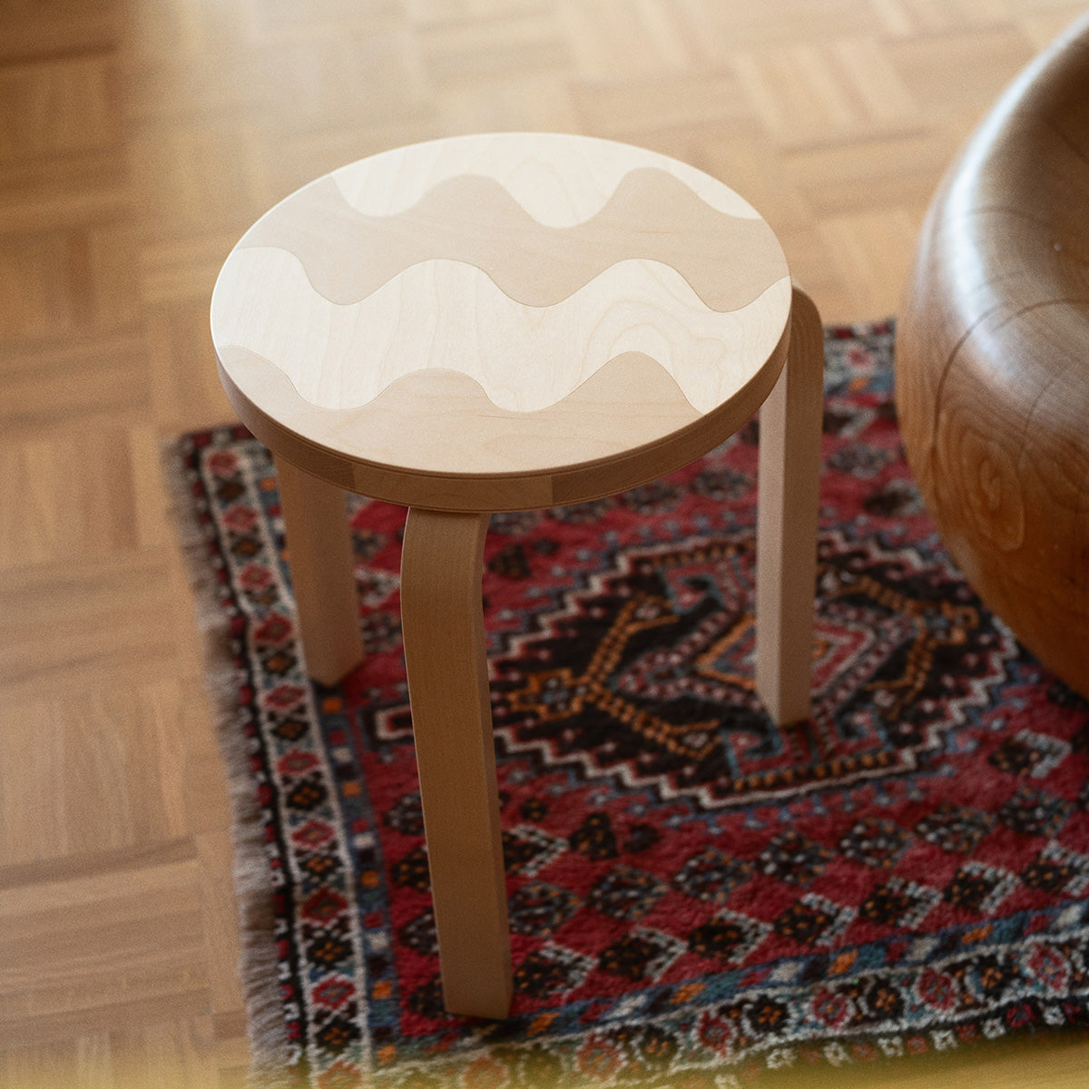 Artek + Marimekko Alvar Aalto Stool 60 Lokki - 90th Anniversary