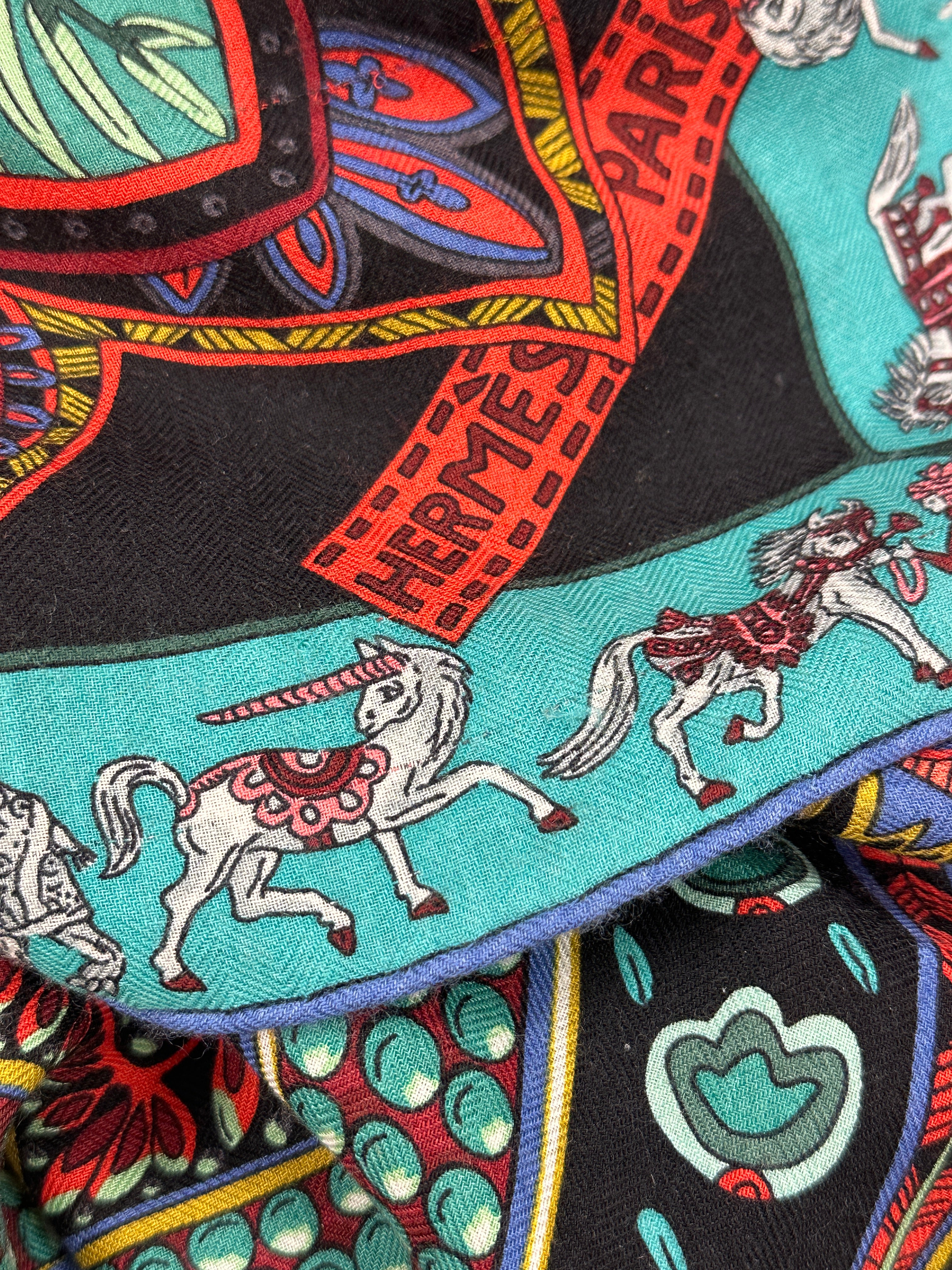 Hermès Le Jardin de Maharani Cashmere Silk 140