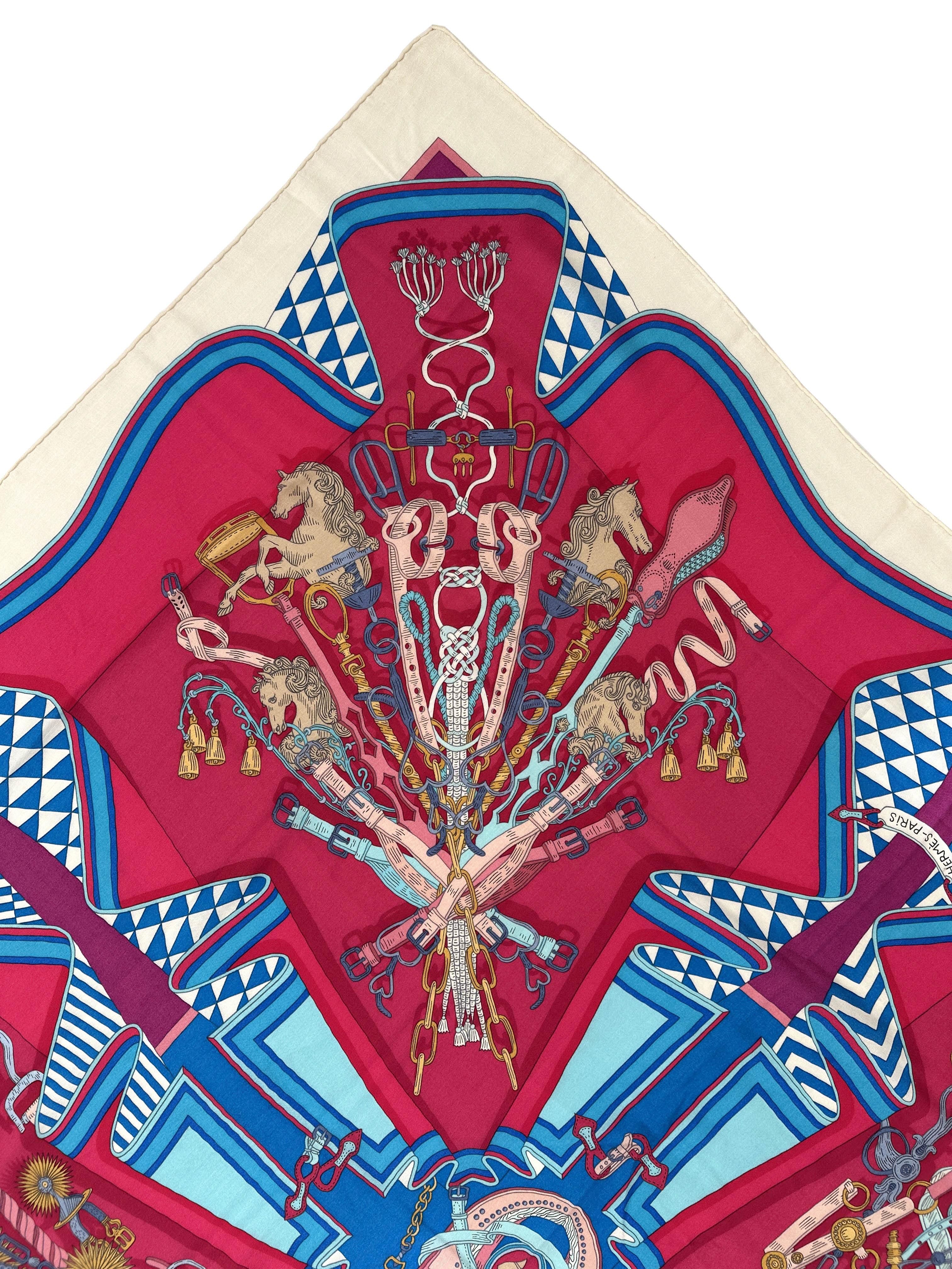 Hermès Bouquets Sellier Cashmere Silk 140