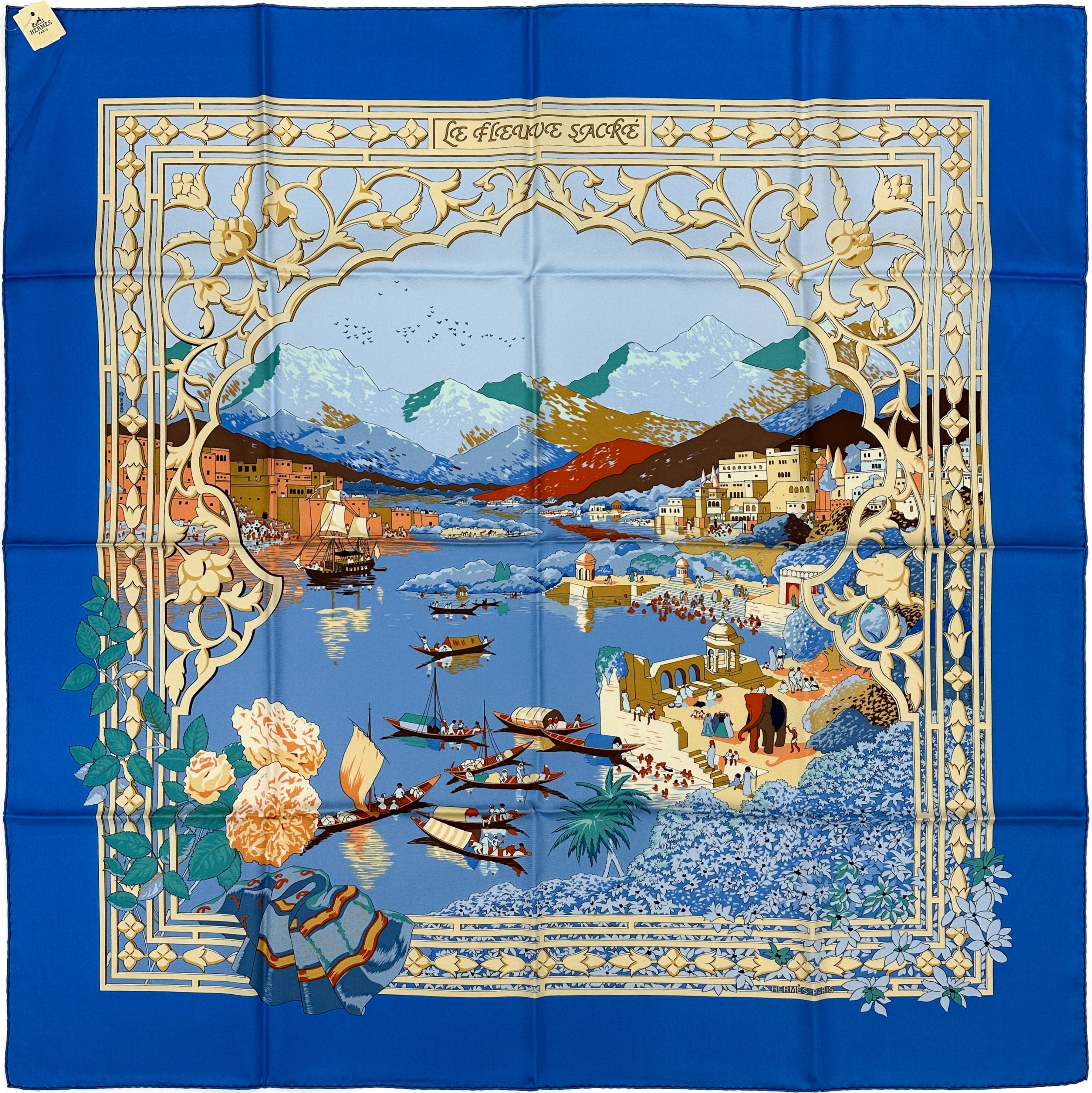 Hermès Le Fleuve Sacré 90